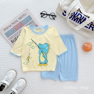 [Bé 7-32kg] Bộ tay lửng quần lửng viền màu thun lạnh loại 1 cho bé từ 7-32kg [HÀNG CHUẨN ĐẸP]