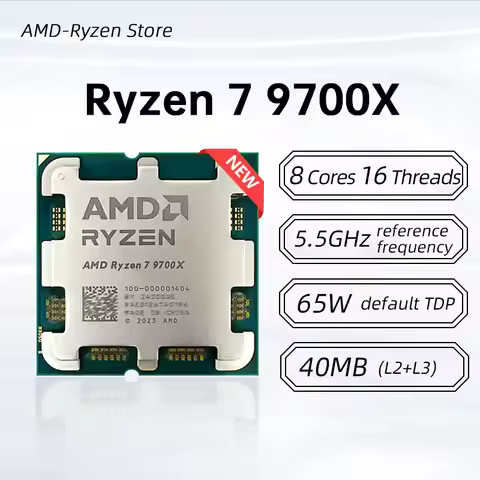 Amd Ryzen 7 9700X Cpu Processor 3.8Ghz 8-Core 16-Thread 40Mb Socket Am5