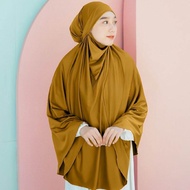 FAEYZA ALWA - JILBAB FRENCH KHIBAN KHIMAR BANDANAN JUMBO SYARI CADAR TALI