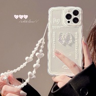 Decorative Bow IPhone 11 12 13 14 15 Pro Max Phone Case Protective Case Transparent Ins冰透蝴蝶结1phone13