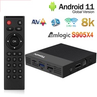 8K HD Wireless Smart TV Box Android 11 2.4G 5G Wifi Set Top Box Amlogic S905X4 H.265 100M Media Players TANIX X4 4K BT4.2 TV BOX