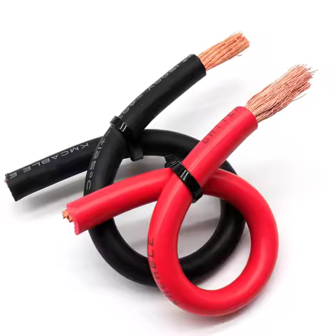 1M 10mm²-95mm² battery cable BLACK RED H07V-K - battery cable - 99.9% OFC copper - 8AWG 6AWG 4AWG 2A