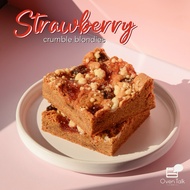 Strawberry Crumble Blondie Size 3x3 Inches | Oven Talk
