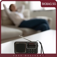 [bigbag.sg] Mini Portable Radio Full-Wave Band Battery 500mAh Pocket Radio FM Radio Receiver