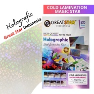 COLD LAMINATION MAGIC STAR HOLOGRAPHIC A4/ 20 SHEETS