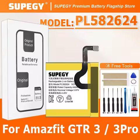 2026 Years New PL582624 Replacement Battery for Amazfit GTR 3 /GTR 3 Pro Batteries + Free Tools