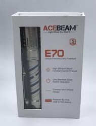 {台中工具老爹}  ACEBEAM E70 4600流明 便攜 EDC強光手電筒 (冷/中白光) 21700(不銹鋼款)