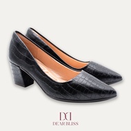 DEAR BLISS Vicenta Black Block Heels