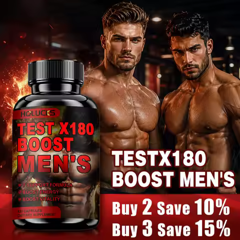 Test X180 Boost Men's, with Cordyceps & Boron, Support Muscle Wellness & Daily Vitality, Performance