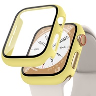 เคสสำหรับ Apple Watch Series 9ขนาด45มม. 41มม. 44มม. 40มม. 42มม. 38มม. กันชนเคส IWatch พร้อมกระจกเทมเปอร์ปกป้องหน้าจอสำหรับ Apple Watch Series 9 8 7 6 5 4 3 2 1 SE2 SE