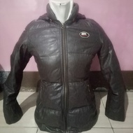mickel Klein Hoodie leather jacket