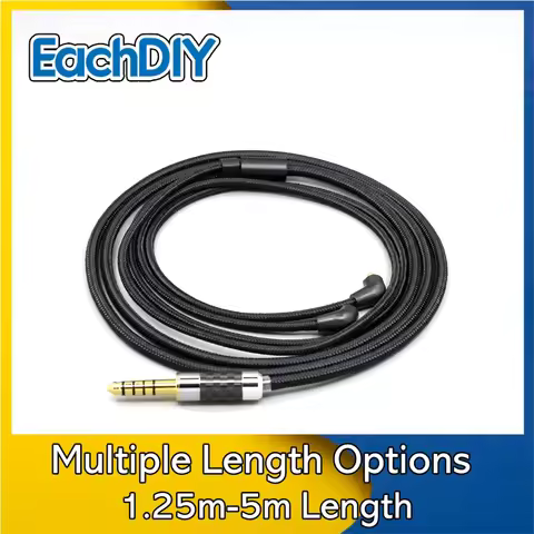 2.5mm 4.4mm Super Soft Headphone Nylon OFC Cable For Etymotic ER4SR ER4XR ER3XR ER3SE ER2XR ER2SE LN