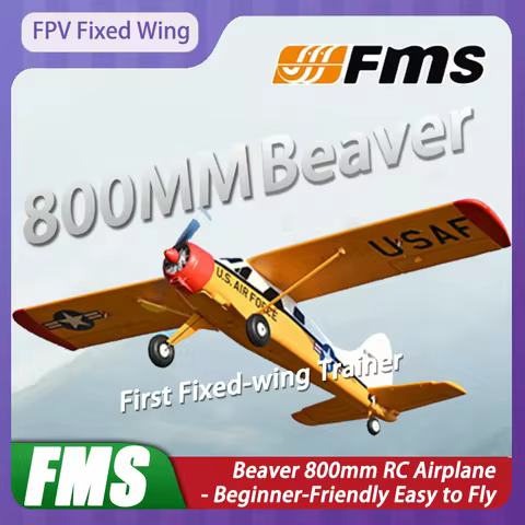 New FMS Beaver 800mm RC Plane RTF Electric Tainer Fixed Wing 0.8M Wingspan For Beginner Easy to FlY 