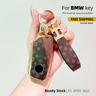 Ready Stock Luxury Diamond Soft TPU Car Key Cover For BMW G70 G68 U11 X7 XM I5 New Horn Smart Key Fu