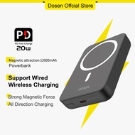 DOSEN Magnetic Wireless PowerBank Charger Power bank For i15 iPhone 14 13 12 Pro Mini (10000mAh-1200