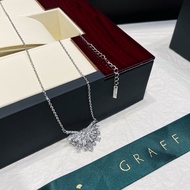 Graff Bright fireworks 18K white gold necklace AU750 collarbone chain for a girlfriend birthday gift