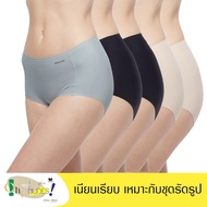 Wacoal Oh My Nudes! Feel Free Panty เซ็ตกางเกงชั้นในไร้รอยตะเข็บ 1 เซ็ต 5 ชิ้น - WU4F99 (เบจ/BE ดำ/B