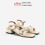 Cillie Women's Sandals 5cm High Square Toe Basic Summer Fashion 2025 SD24