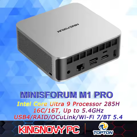 MINISFORUM M1 Pro-285H AI Mini PC, Intel Core Ultra 9 Processor 285H (16C/16T, Up to 5.4GHz) Desktop