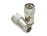 1 Chiếc UHF PL259 Nam Kẹp RF Đầu Nối Đồng Trục Cho LMR400 RG8 RG5 RG6 RG8X LMR240 RG58 RG142 LMR195