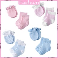 NAV Newborn Mitten Sock Set of 4 Pairs 0-6 Months Baby-blue Baby-Pink To Choose