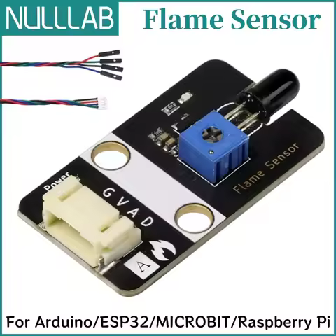 Digital Analog Flame Sensor with Case PH2.0 3Pin for Arduino ESP32 Microbit Raspberry Pi Fire Detect