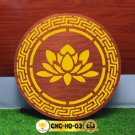Đèn Hào Quang Hoa Sen Cắt CNC CHÂN THIỆN MỸ Trang Trí Bàn Thờ Gia Tiên Treo Tượng Phật A Di Đà Quan 