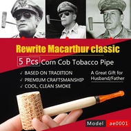 【YF】 5 Pcs Original Natural Corn Cob Smoking Pipe Portable Holder Macarthur Classic Gift For Men Father