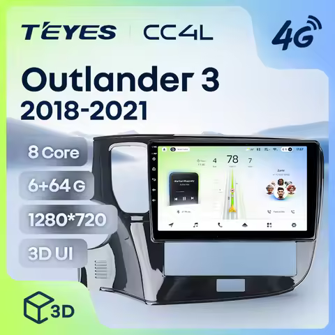 TEYES CC4L For Mitsubishi Outlander 3 III GF0W GG0W 2018 - 2021 Car Radio Multimedia Video Player Na