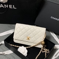 Chanel WOC 白色 金球