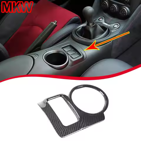 Cup Holder Trim Nissan 370Z Cover For Nissan 370Z Z34 2009-2020 Real Carbon Fiber Car Center Console