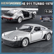 HENGHOME 1 36 Scale Porsche 911 Turbo Toy Car Model Alloy Diecast Retro Racing With Pull Back Scale