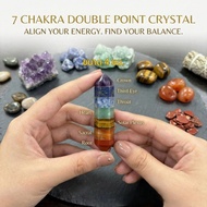 7 Chakra Double Point Crystal Wand