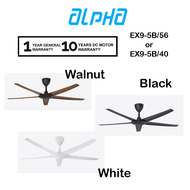 Alpha (40'/56'') COSA EX9 Ceiling Fan with 5 Blades 12 Speed Remote EX9-5B/40 / EX95B40 DC Motor EX9