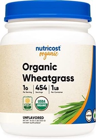 ▶$1 Shop Coupon◀  Nutricost Organic Wheatgrass Powder 1 LB - Non-GMO erfood 1 Pound (Pack of 1)