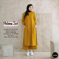 Helma set tunik | ld120 setelan tunik mix kulot linen airflow