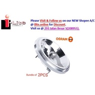 (2PCS) HALOGEN BULB OSRAM HALOSPOT AR111 50W 12V 24 DEGREES G53 - UNBOXED