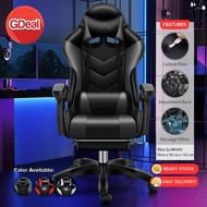 GDeal PU Leather High Back Adjustable Ergonomic Racing Gaming Chair Computer Chair With Foot Rest an