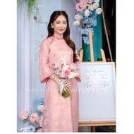 High quality LIEU CHAU brocade loose modern ao dai, wedding ao dai, engagement ao dai, bride Wedding