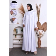 (COD) Cayla Dress - Gamis Polos Cringkle Silk Sutra Muslim - Gamis Pesta Kondangan Polos Premium Sta