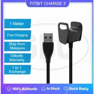 Fitbit Charge 3 Charger USB Cable Replacement USB Charging Cord Clip Dock Adapter
