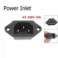 Male 3 Pin Plug Panel Power Inlet Sockets Connectors AC 250V 10A dc 48v Mount Supply Battery box e b