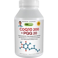 ANDREW LESSMAN Coenzyme Q-10 200 Plus PQQ 20-30 Capsules – Maintains CoQ10 Levels, Optimum Cellular 