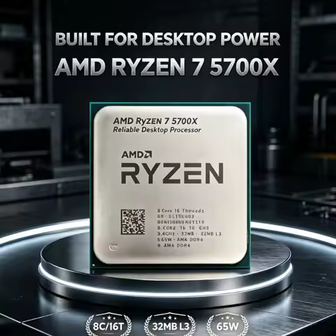 AMD R7 5700X Desktop Gaming Processor 8C16T 3.4GHz 7NM 32MB L3 65W Socket AM4 DDR4 Without Fan