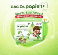 [Mua 1 Tặng 1] Gạc Rơ Lưỡi Dr.Papie 1+ (Hộp 30 Gói) Làm Sạch Và Bảo Vệ Răng Miệng Cho Bé Tặng 1 Hộp 