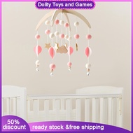 Dolity Wooden Baby Crib Crib Rattles Nursery Mobile