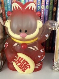 Garfield Maneki Neko Lucky Cat Figure - Red