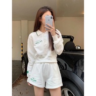 Uno's Korean Authentic Badblood Embroidered polo Lapel Tennis Jersey Stand Collar Sweatshirt Short S