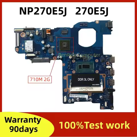 BA41-02342A Mainboard For Samsung NP270E5J NP270E5R 270E5J Laptop Motherboard With i3-4005U I5-4200U