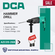 DCA 26mm 800w Drill, Rotary Hammer Drill and Chipping Hammer (Three Mode) AZC05-26B